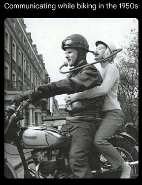 Tweet by @Rainmaker1973, "Biking in the 1950s"