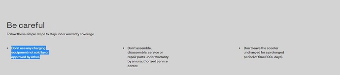 Ather warranty